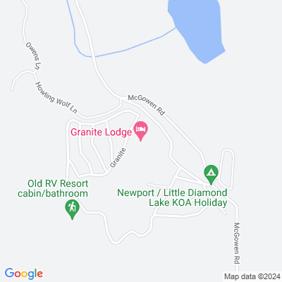 Map for Newport / Little Diamond Lake KOA Holiday