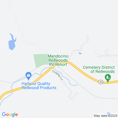 Map for Mendocino Redwoods RV Resort