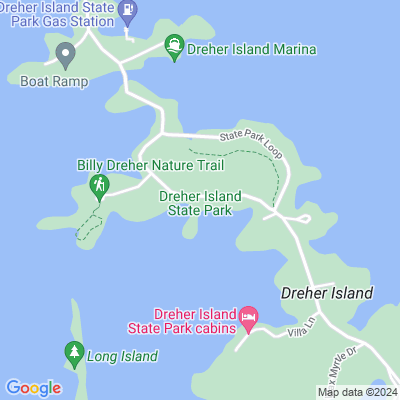Map for Dreher Island