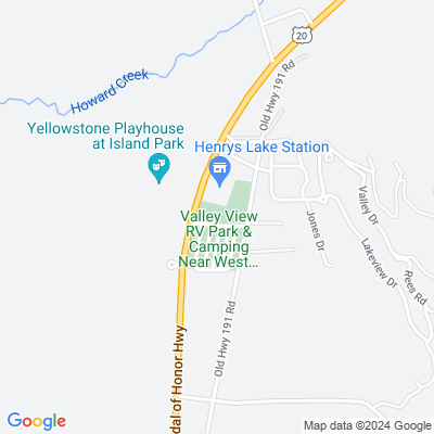 Map for Valley View RV Park