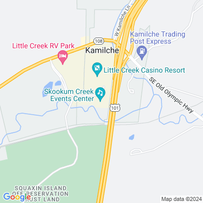 Map for Little Creek Casino Resort RV Park